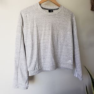 🌟NEW Adidas Cropped Heather Pullover Sweater